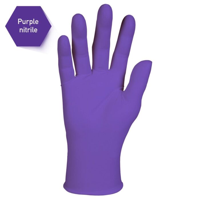 6 mil Nitrile Gloves, Disposable, Powder Free, 9.5" Long, Purple – 100/box - Image 4