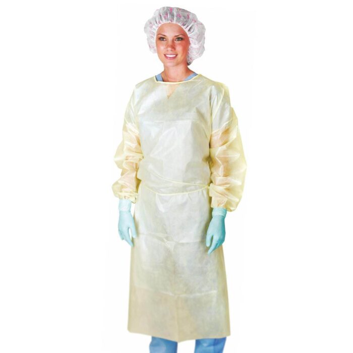 Medium-Weight Polyethylene-Coated Isolation Gowns - 50 per box