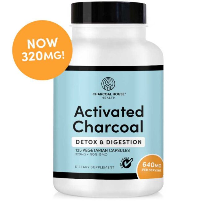 Activated Charcoal Capsules Vegan (320 mg) 1 Bottle, 125 count