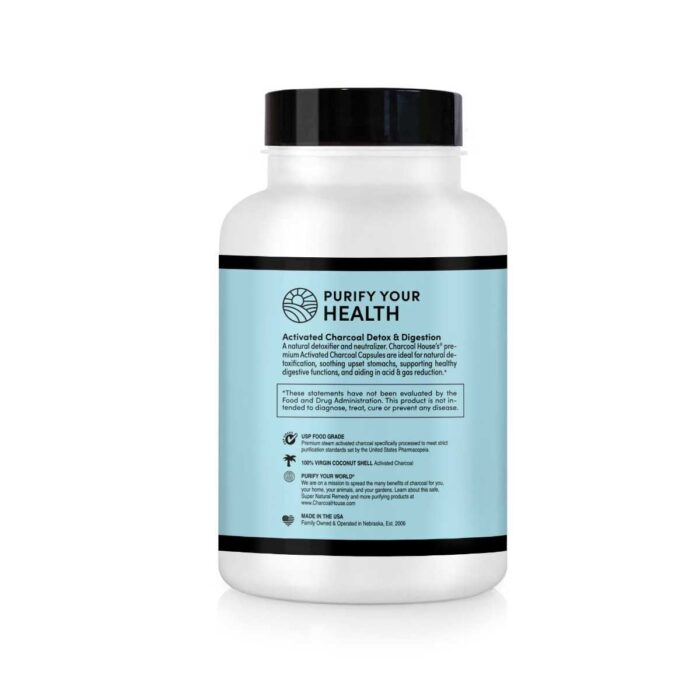 Activated Charcoal Capsules Vegan (320 mg) 1 Bottle, 125 count - Image 4